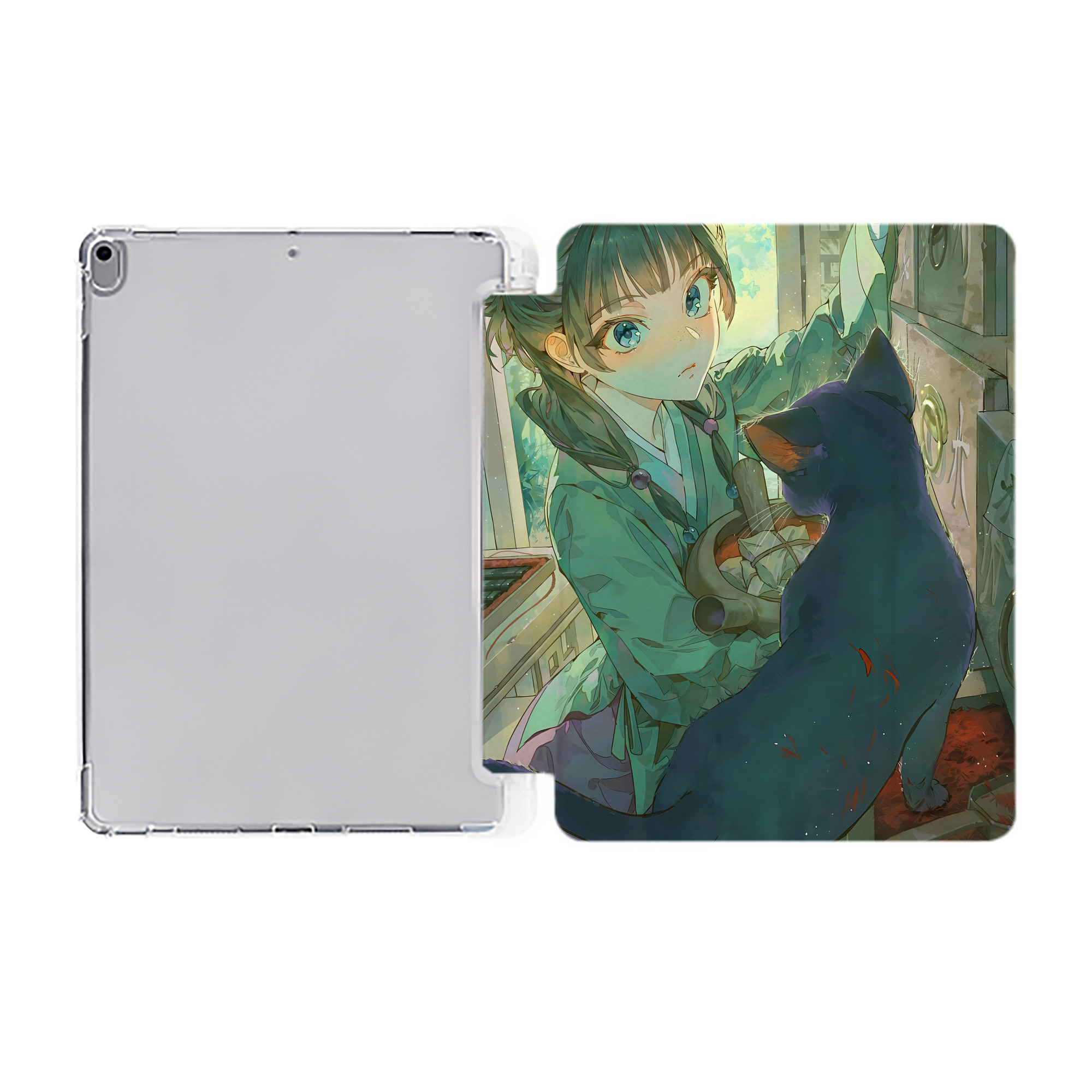 （画像用） 薬屋のひとりごと The Apothecary Diaries IPad ケース ペン収納付き 三つ折りスタンド PUレザー×シリコン 対応機種9.5/10.5/10.9インチ